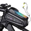 Bike Bag Frame Front Top Tube Cycling Bag Reflective Waterproof 7.0in Phone Case Touchscreen Bag MTB Pack Bicycle Accessories