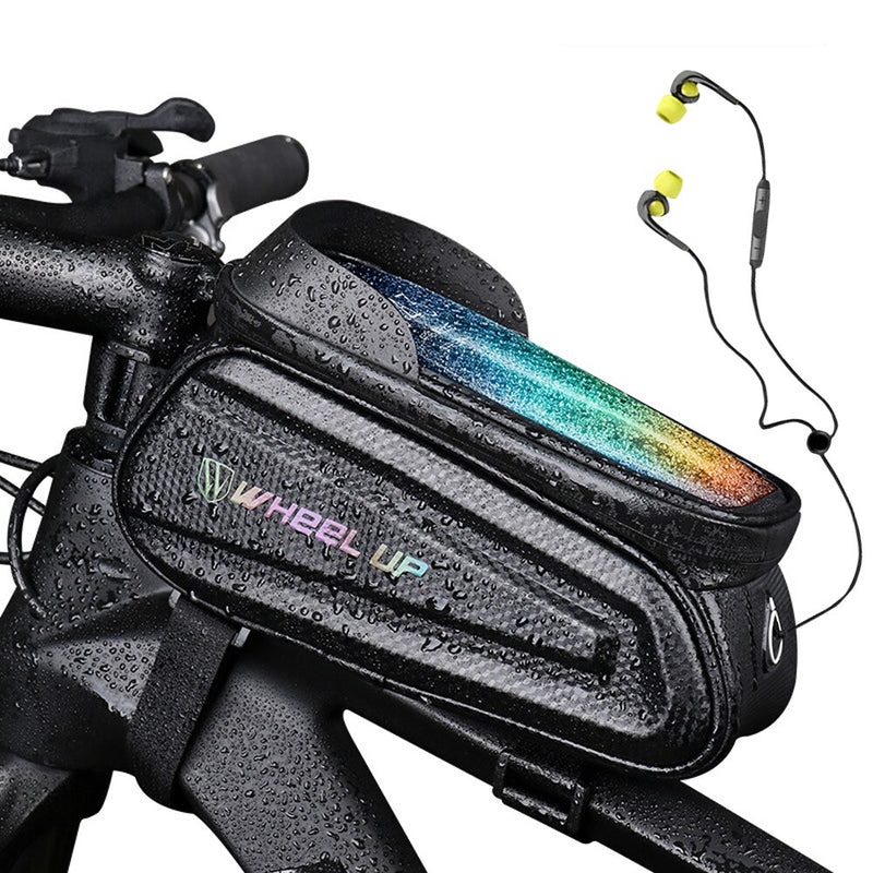 Bolsa de bicicleta marco frontal tubo superior bolsa de ciclismo reflectante impermeable 7,0 pulgadas funda de teléfono bolsa de pantalla táctil MTB paquete accesorios de bicicleta