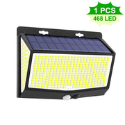 468/114 LED Solarlampe für den Außenbereich PIR-Bewegungssensor Wasserdichte, sonnenlichtbetriebene Wandleuchte Gartendekoration Notstraßenlaterne