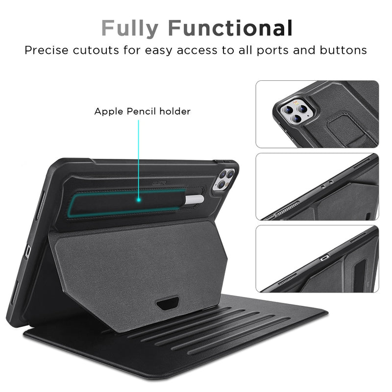 ESR para iPad Pro 2021 11 12,9, Funda inteligente para iPad 9 2021/iPad Pro 11 12,9 2020, fundas para iPad air 4/iPad 8th, Funda con soporte