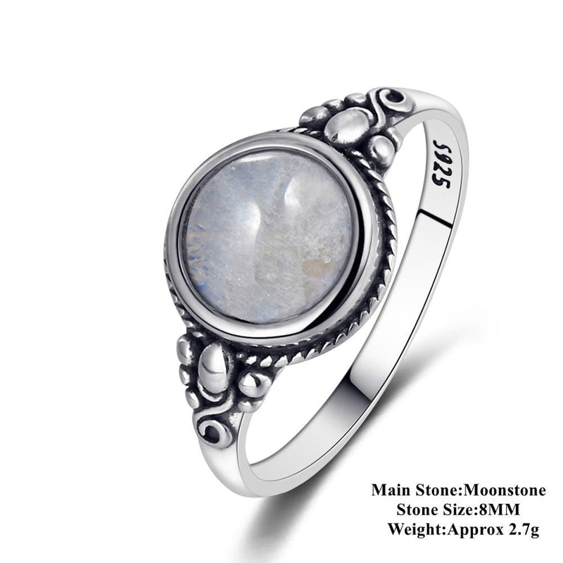 Anillos de piedra lunar Natural para hombres y mujeres, anillo de joyería de plata de ley 925 con piedras grandes, regalos de piedras preciosas ovaladas de 11x17MM, venta al por mayor