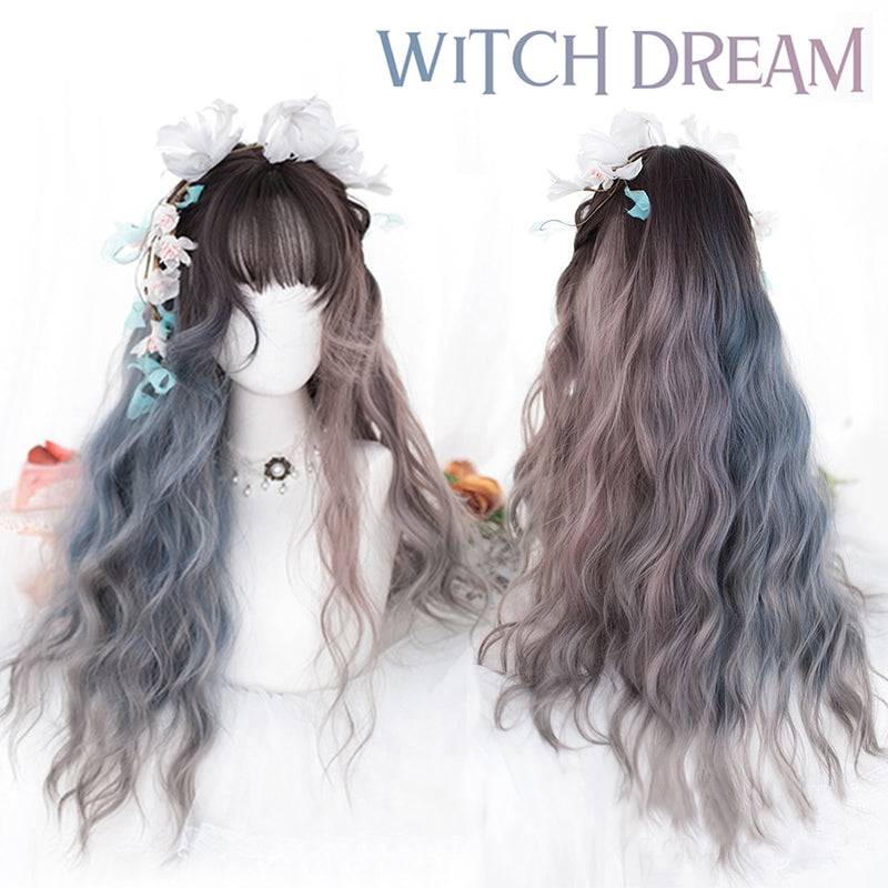 SHANGKE Synthetic Red Black Blonde White Lolita Wigs For Women Long Straight Wig With Bangs Genshin Impact Cosplay Wig