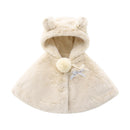 IYEAL Neugeborenes Baby Mädchen Kleidung Baumwolle Warmer Samt Strickpullover Mit Kapuze Roter Umhang Mit Schleife Für Kinder Kleinkinder Mädchen