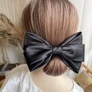 2021New Satin Oversized Bow Hairpin Barrette Hair Clip Ponytail For Women Girl Elegant Headwear Hairpins Hair White Acessories