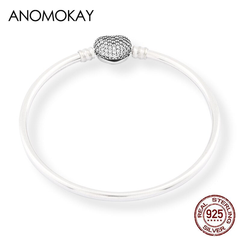 Anomokay nuevo 100% Plata de Ley 925 lindo pequeño León brazaletes pulseras para niños moda regalo de cumpleaños S925 joyería de plata