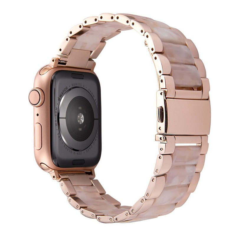 Resin Stainless Steel Strap Watchband for apple watch 5 band 44mm iwatch 42mm Series 5 4 3 2 Wrist Accessories loop 40m bracelet