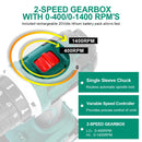 Electric Drill Brushless Cordless Drill 20V 1/2'' All Metal Chuck Cordless Drill Driver Battery 13MM Drill Keyless POSENPRO