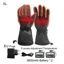 Men Women Motorcycle Electric Heated Gloves Temperature 5 Speed Adjustment USB Hand Warmer Safety For Skiing Hiking Camping