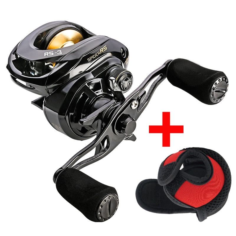 Jitai RS-3 Gull Wing Baitcasting Angelrolle 7.3:1 High Speed ​​19 LB Max Drag Ultraleichte Spule Karpfenangeln Angelrolle