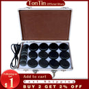 TONTIN  20pcs/set hot stone set basalt stone massage with heating box body Massage stones ysgyp-nls spa stone health care
