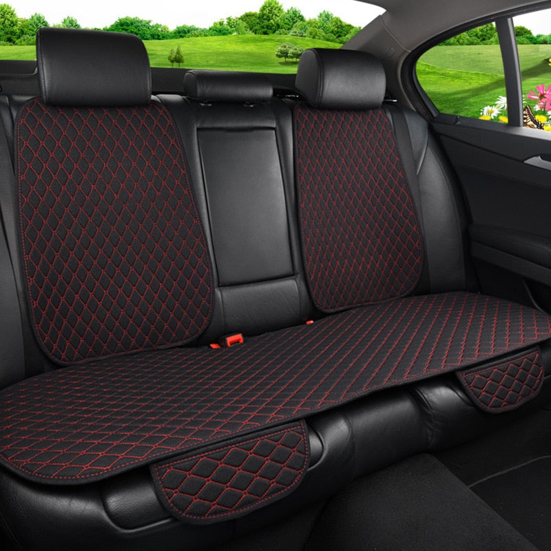 Summer Car Seat Cover Protector Auto Flax Front Back Rear Backrest Linen Seat Cushion Pad for Automotive Interior Truck Suv Van