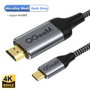 QGeeM USB C auf HDMI 4K 60Hz Kabel USB Typ C auf HDMI Adapter USB-C HDMI Thunderbolt 3 Konverter für MacBook Huawei Samsung S10