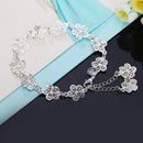 Hot sale silver color bracelet beautiful flowers for women classic high quality fashion jewelry wholesale JSH-lh013