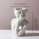 Nordic Ceramic Simulation Human Body Art Vase Sculpture Decoration Home Living Room TV Cabinet Crafts Indoor Vases Accessories
