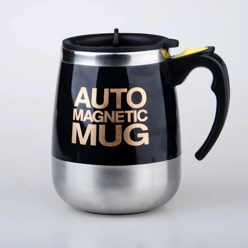 Auto Sterring Kaffeetasse Edelstahl Magnetbecher Milchmischbecher Elektro Lazy Smart Shaker Kaffeetasse 2 Stück Geschenk 1 Löffel