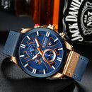 Reloj cronógrafo de moda CURREN, reloj de cuero para hombre, relojes deportivos informales para hombre, reloj de pulsera de cuarzo, reloj Masculino