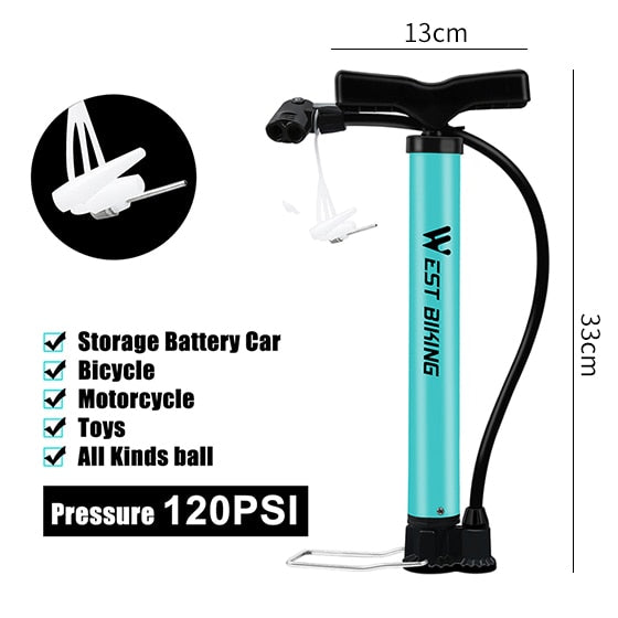 WEST BIKING Bike Floor Pump 120/160PSI Bomba de ciclismo de alta presión Inflador de aire Schrader Presta Valve Road MTB Bicicleta Neumático Bomba