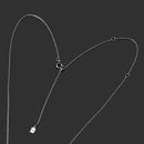 ANDYWEN 925 plata esterlina 26 letras oro inicial AB colgante collar fino cadena larga ajustable Mini PG CZ joyería