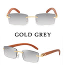 2022 Vintage randlose Sonnenbrille für Herren Mode quadratische Gläser Luxus Oculos De Sol Masculino Zonnebril Heren Lunette De Soleil