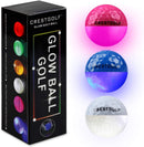 Crestgolf Flashing Golf Ball Night Glow Flash Light Glow LED Golf Ball-Six Color for Your Choice