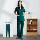 Hospital Operating Room Black Blue Nurse Scrubs Set Beauty Salon Work Uniform Medical Surgical Tops Pants Pet Doctor Workwear