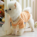 PETCIRCLE New Dog Puppy Clothes Orange Wafer Sweater Pet Cat Fit Small Dog Spring and Autumn Pet Cute Costume Dog Cloth Sweater