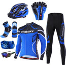 Hochwertiges Profi-Fahrradtrikot Langarm-Set Herren Fahrradbekleidung MTB Radsportbekleidung 3D Gepolstert Atmungsaktive Sportbekleidung Komplette Kits