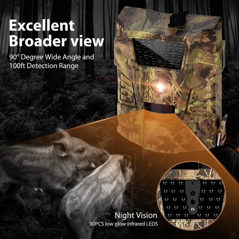 12MP 1080P Trail Hunting Camera  Wildcamera Wild Surveillance  Night Vision  Wildlife Scouting Cameras Photo Traps Track HT001B