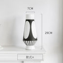 Nordic creative black and white ceramic vase abstract style flower arrangement flower retro classic home craft ornament