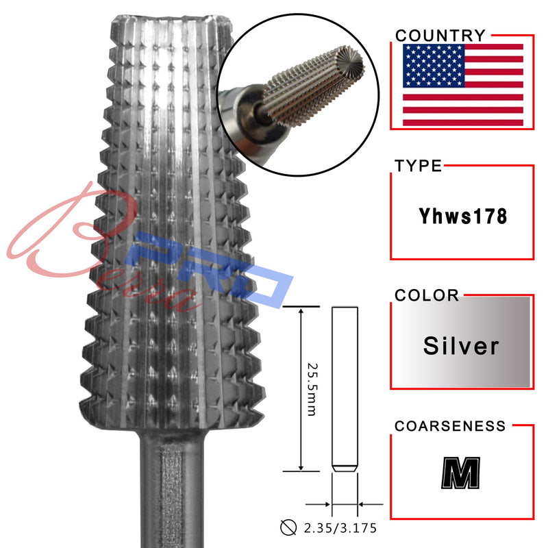 NAILTOOLS super round bit cuticle clean nail drill bit cutter Tungsten steel Carbide burrs