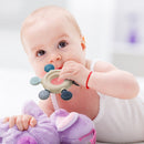 1PC Silicone Teether Baby Rudder Shape Wooden Teether Ring Kid Gift Food Grade Silicone Children&