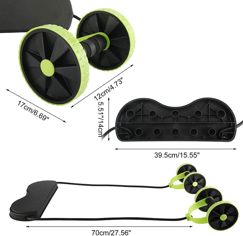 Ab Roller BauchtrainerArm Taillen-Bein-Übung Multifunktionales Fitnessgerät Übung ab Wheel Roller