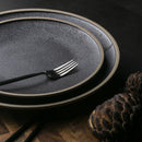 Exclusive KINGLANG Black Ceramic Dinner Plate Western Big Steak Plate Main Course Plate Dish Restaurant Wholesale Plates