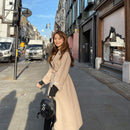 Autumn Winter French Loose Casual Temperament Elegant Lapel Ladies Fashion Long Sleeves Double-sided Cashmere Blend Coat
