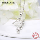 Strollgirl plata esterlina 925 lindo Animal perro mascota collares y colgantes mujer joyería de moda para regalo de mujer