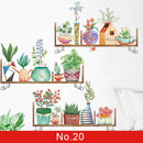 24 styles Plants Series Wall Stickers for Living room Bedroom Green Leaves Removable Wall Decals Vinyl DIY Eco-friendly Murals