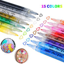 Acrylic Paint Pens Waterproof Acrylic Marker Pens Set, 15/24 Colors Acrylic Pens for DIY Rock, Stone, Ceramic, Glass, Mugs, Wood