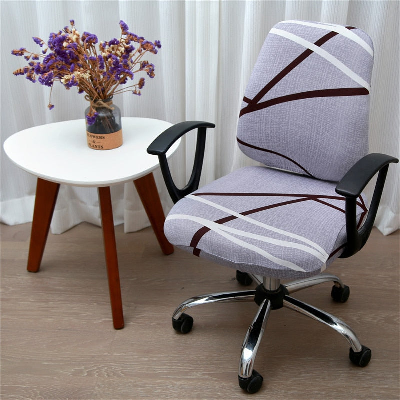 Office Stretch Chair Covers Anti-dirty Rotating Computer Seat Chair Cover Removable Slipcovers For Office Seat Chairs 2pcs/set