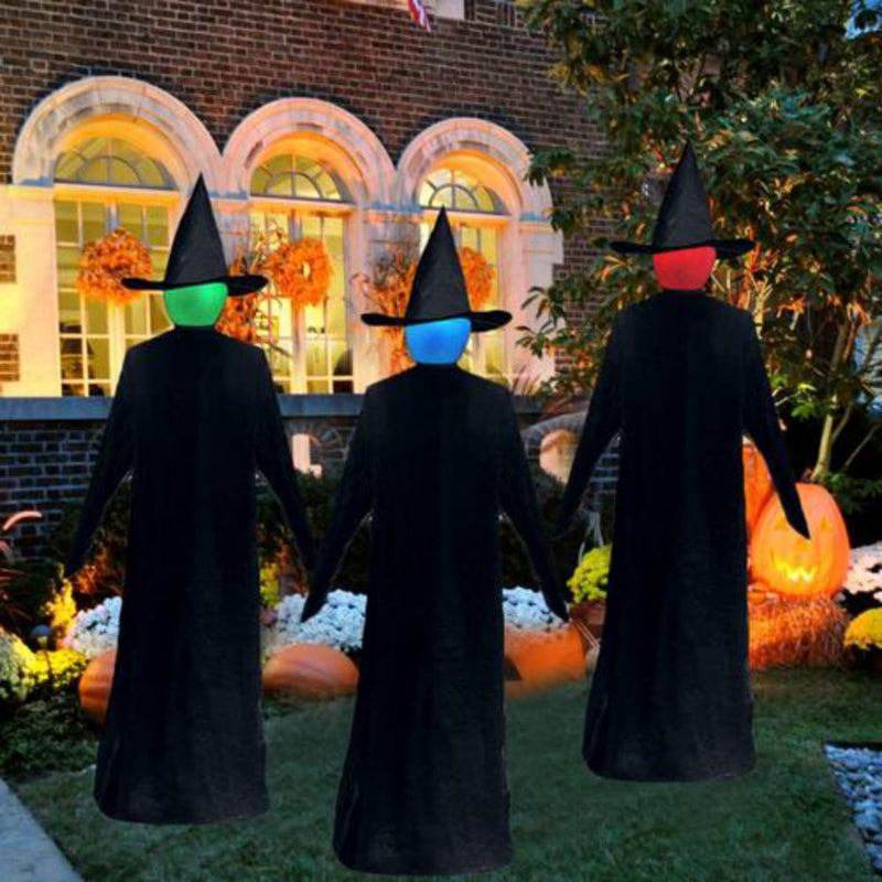 Brujas iluminadas con estacas, decoraciones de Halloween, para exteriores, con las manos, brujas gritando, decoración con Sensor activado por sonido, triangulación de envíos