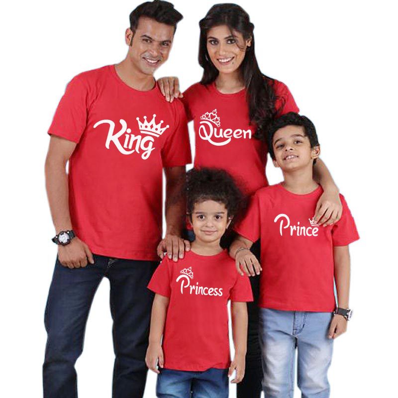 Family Matching Clothes Cotton T-Shirt Father Mother Daughter Son King Queen Men Women T Shirt Groot Plus Size Summer Top Tshirt