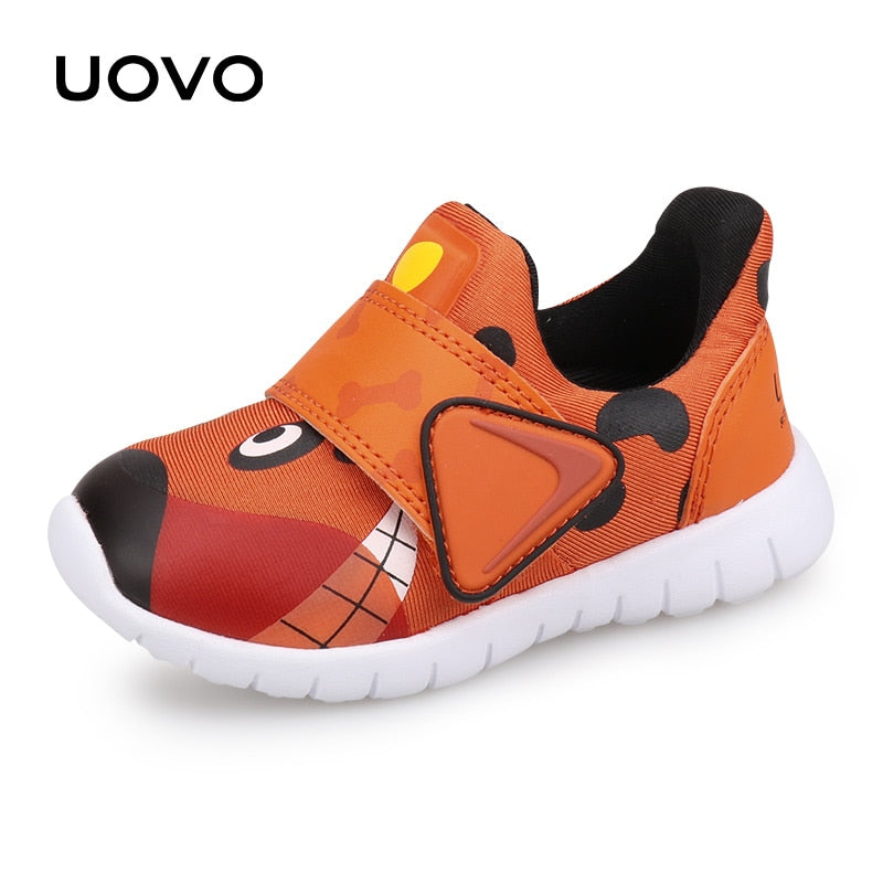 UOVO Baby Toddler Casual Shoes Boys Girls Spring Breathable Little Kids Footwear Hook-And-Loop Size