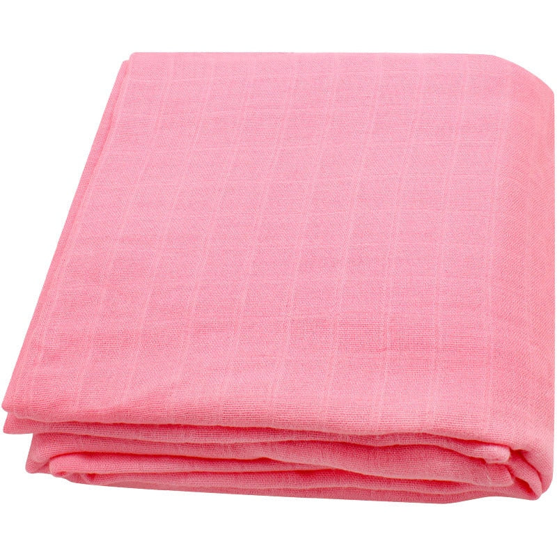 120x120cm Bamboo Baby Swaddle Blankets Solid Plain Color Baby Blankets Newborn Cotton Gauze Blanket Muslin Baby Bath Towel