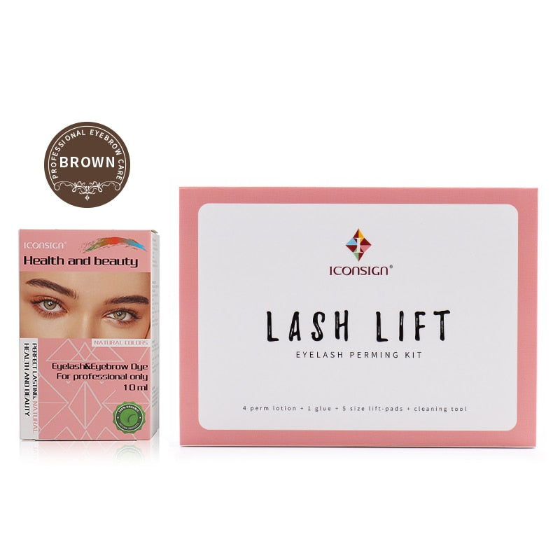Lash Lift Kit and Eyelash Eyebrow Dye Tint Combination Use Lash Lift Eyebrow Dye Tint Make Eye Lash Brow Charming Eye Makeup Set