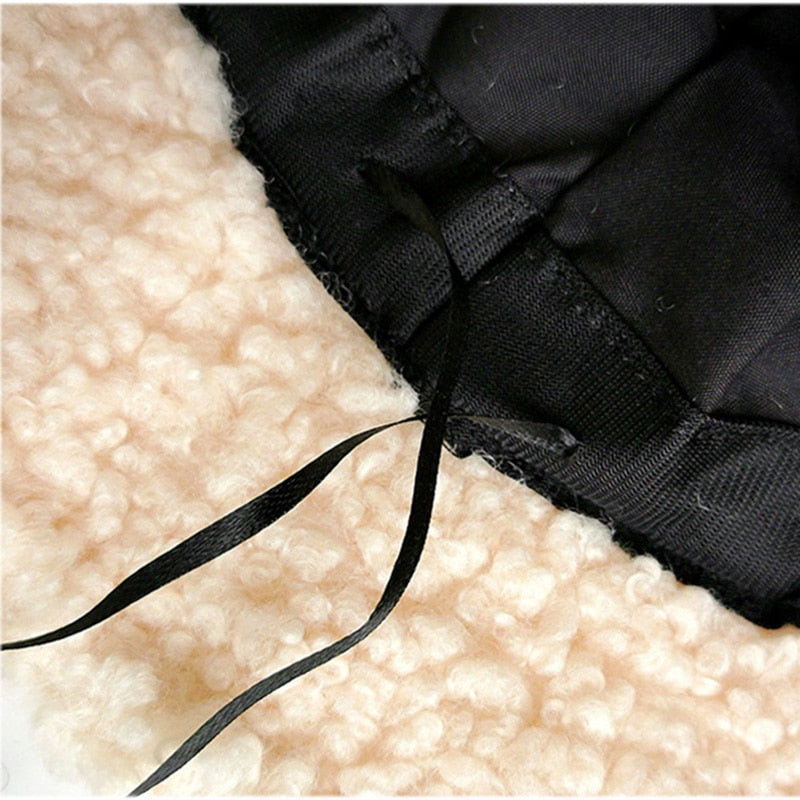 Winter Baby Girls Boys Bucket Hat Cute Children Outdoor Sun Cap Warm Beanies Kids Lamb Cotton Adjustable Hats Thick Warm Caps