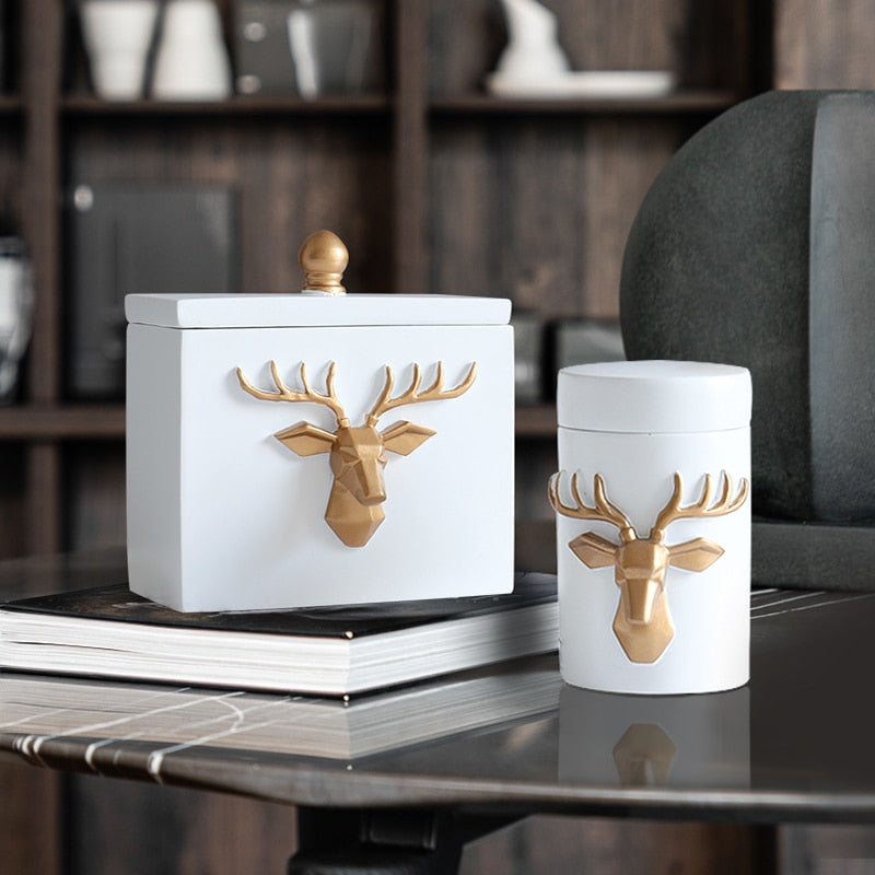 Deer Head Craft Toothpick Holder Tabel Storage Box Toothpick Dispenser Container Toothpick Dispenser