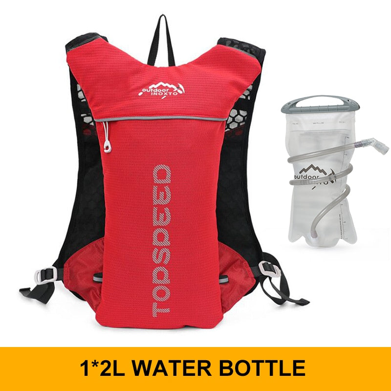 INOXTO Trailrunning-ultraleichter 5-Liter-Rucksack, Lauf-Trinkweste, Marathon, Fahrrad 1,5-Liter-2-Liter-Wasserbeutel