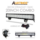 Auxtings 12&#39;&#39; 22&#39;&#39; 20inch 12V 24V offroad led light bar Spot Flood Combo 20&#39;&#39; 126W led Work Light for Jeep Car 4WD Truck SUV ATV