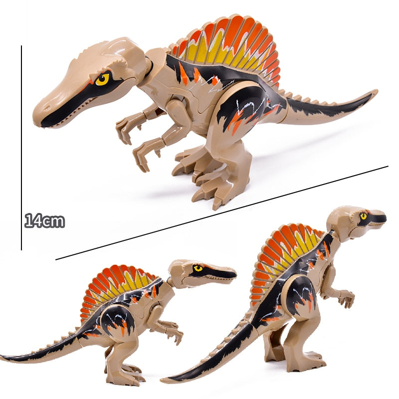 Nuevo dinosaurio Jurásico animales de la selva DIY bloques dinosaurios Mini modelos bloques de construcción ladrillos chico Dino juguetes para niños