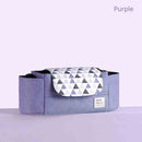 Organizador Universal para cochecito de bebé, bolsa de pañales extensible con correa para el hombro, portavasos, bolsillo con cremallera, accesorios para cochecito de viaje