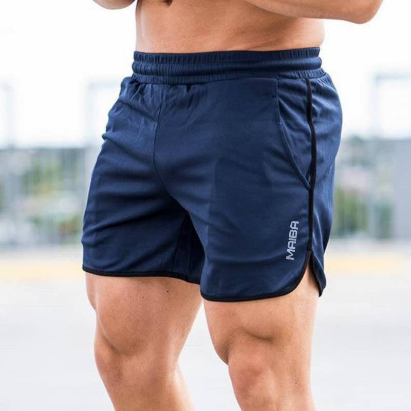 Pantalones cortos de culturismo para hombre, ropa deportiva de secado rápido, de malla transpirable, para correr, para la playa